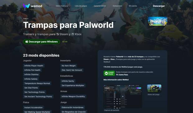 Palworld todos los trucos comandos y códigos de consola