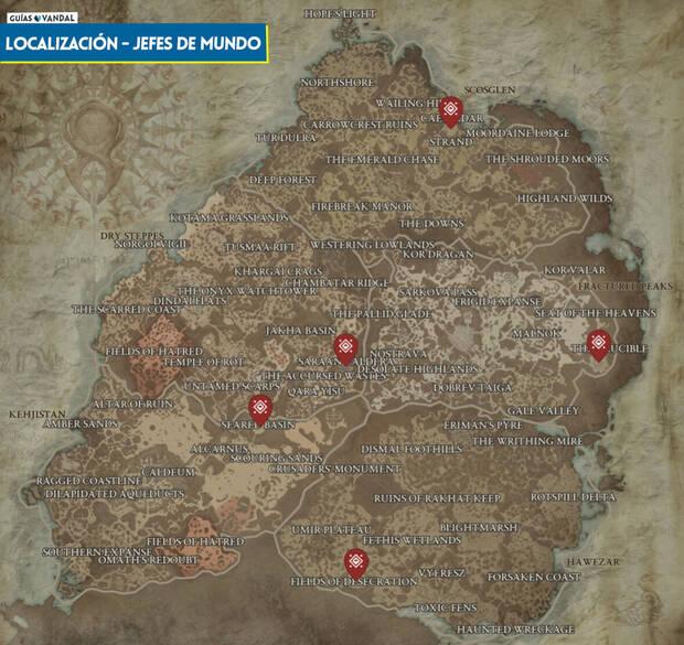 Jefes de mundo en Diablo 4 Localizaciones cómo derrotarlos y recompensas