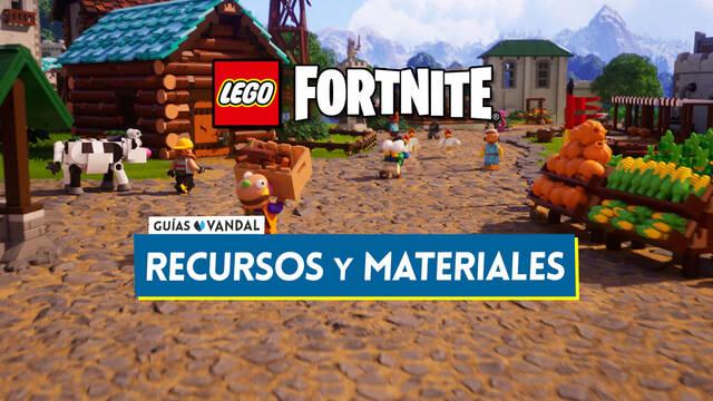 LEGO Fortnite TODOS los materiales y recursos y cómo conseguirlos