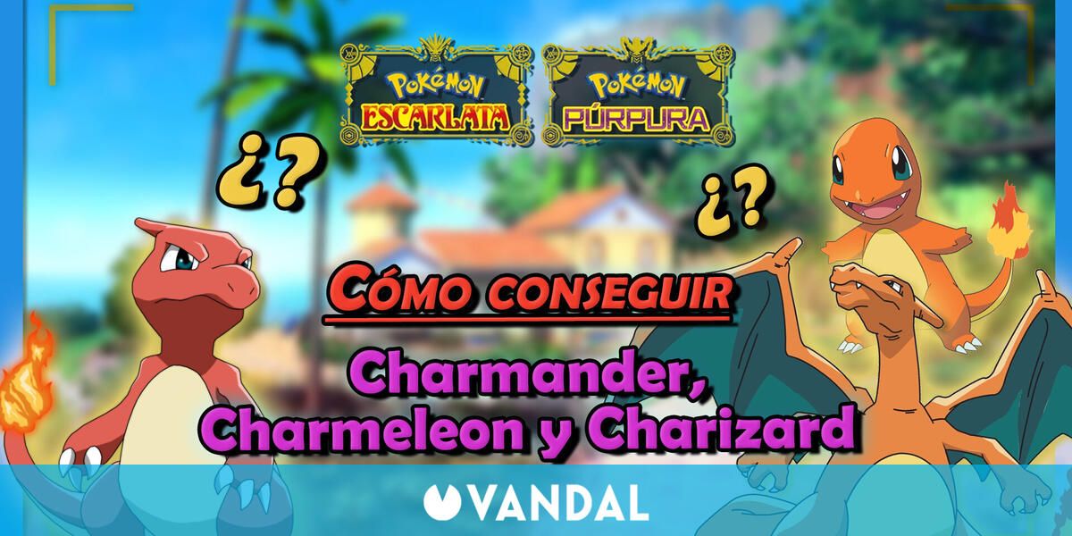 Conseguir a Charmander Charmeleon y Charizard en Pokémon Escarlata y