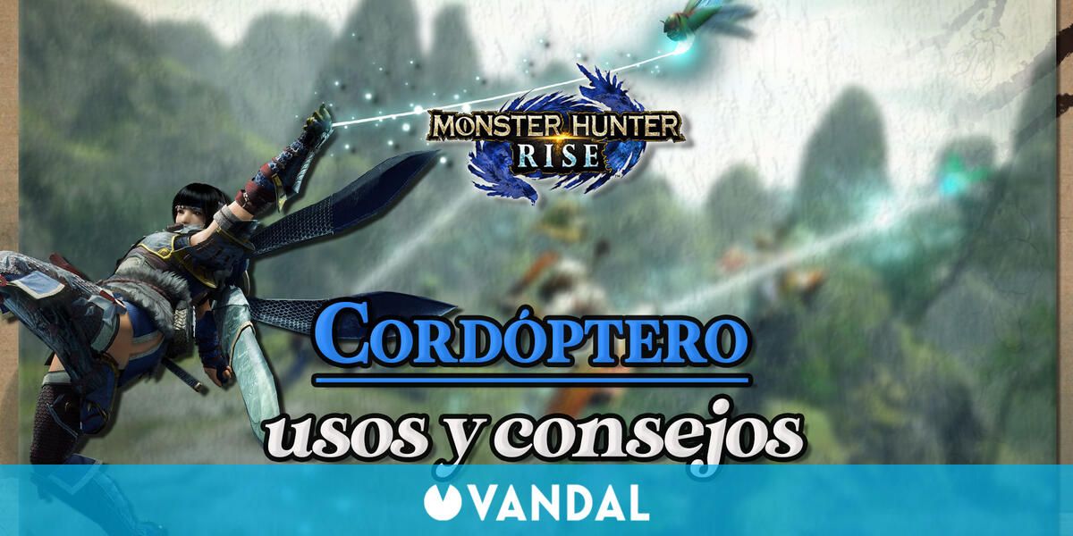 Cordóptero en Monster Hunter Rise Tutorial acciones y consejos