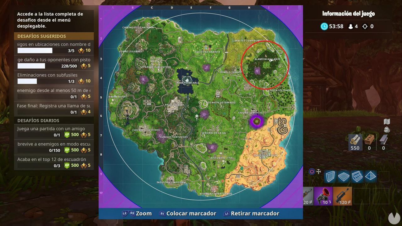 Partida de Caza Semana 3 en Fortnite Cómo encontrar la estrella