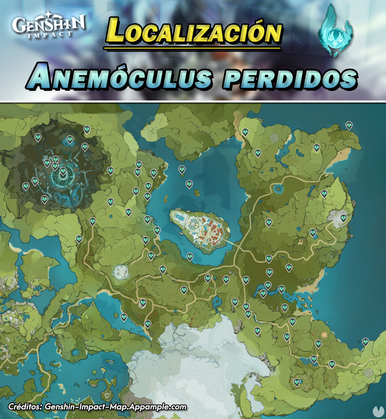 Anem Culus De Genshin Impact Localizaci N De Todos Los Orbes De Mondstadt