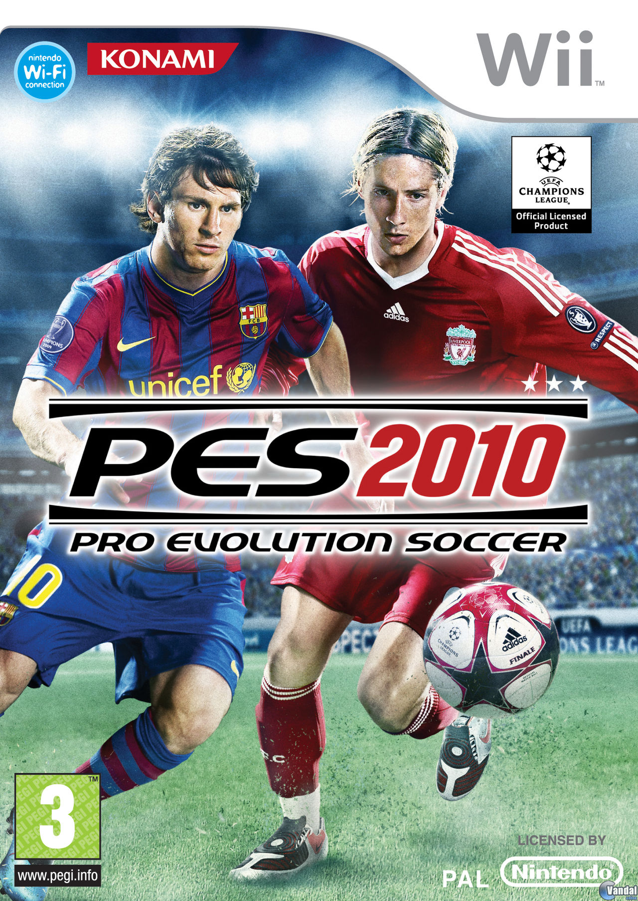 Car�tula Pro Evolution Soccer 2010 Wii