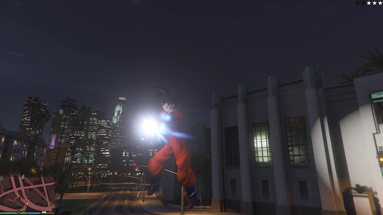 Goku da rienda suelta a sus poderes en Grand Theft Auto V gracias a un mod