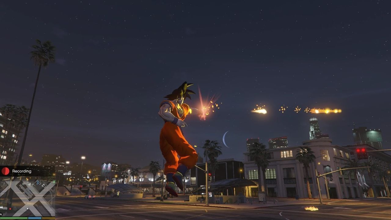 Goku da rienda suelta a sus poderes en Grand Theft Auto V gracias a un mod