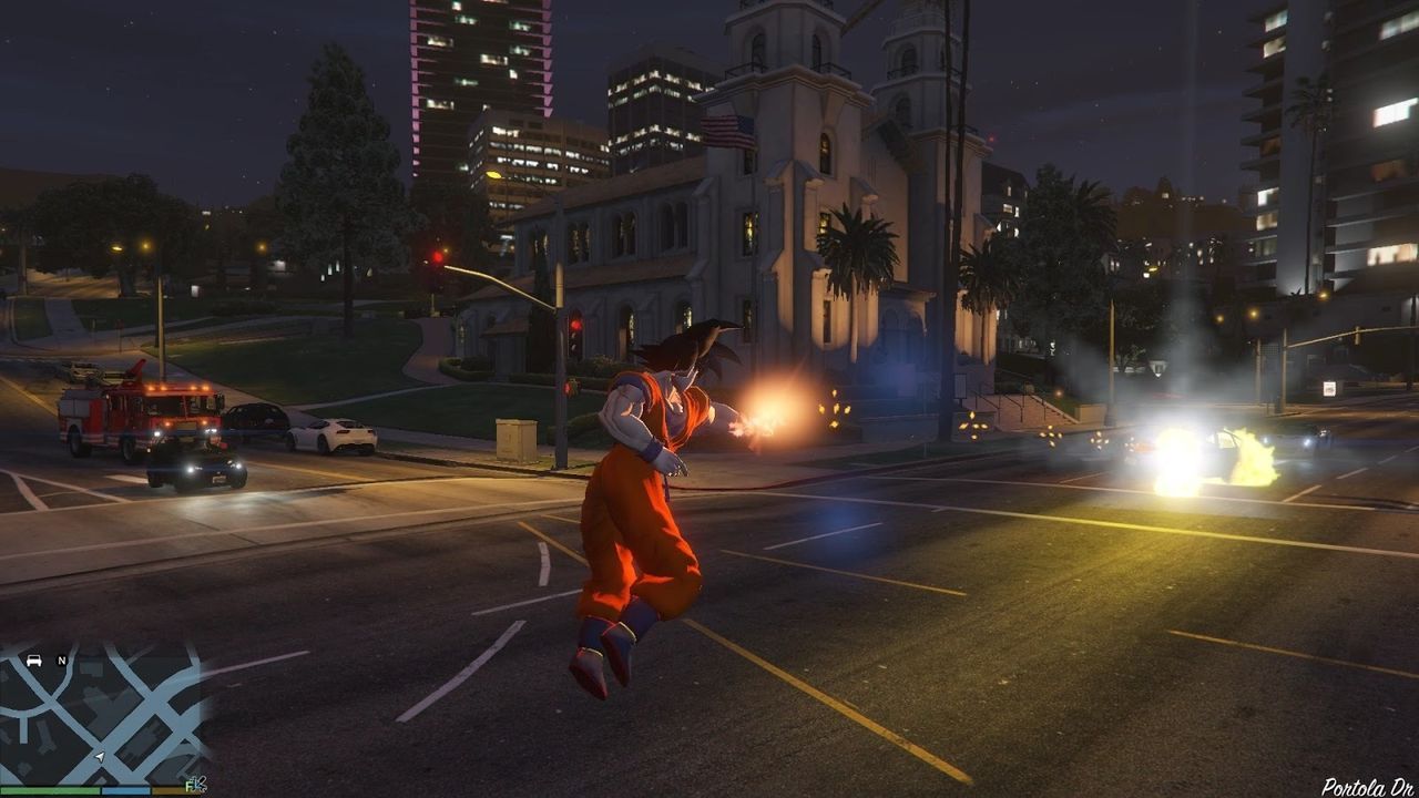 Goku da rienda suelta a sus poderes en Grand Theft Auto V gracias a un mod