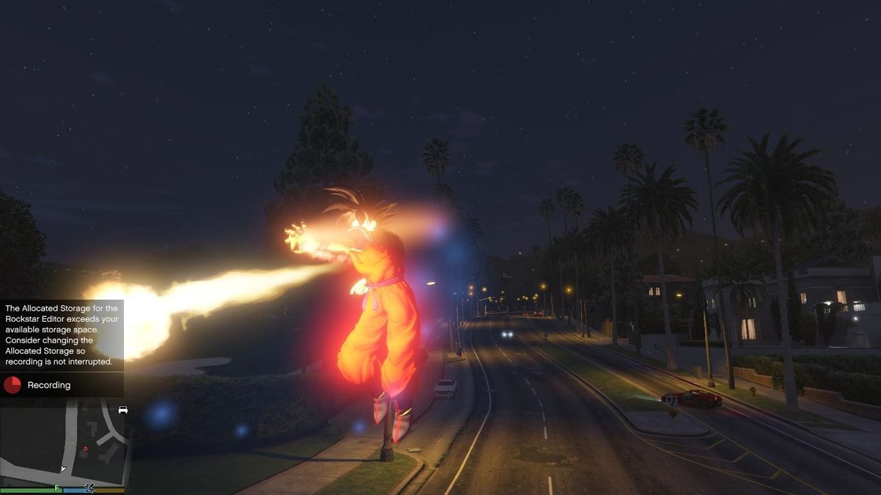 Goku da rienda suelta a sus poderes en Grand Theft Auto V gracias a un mod
