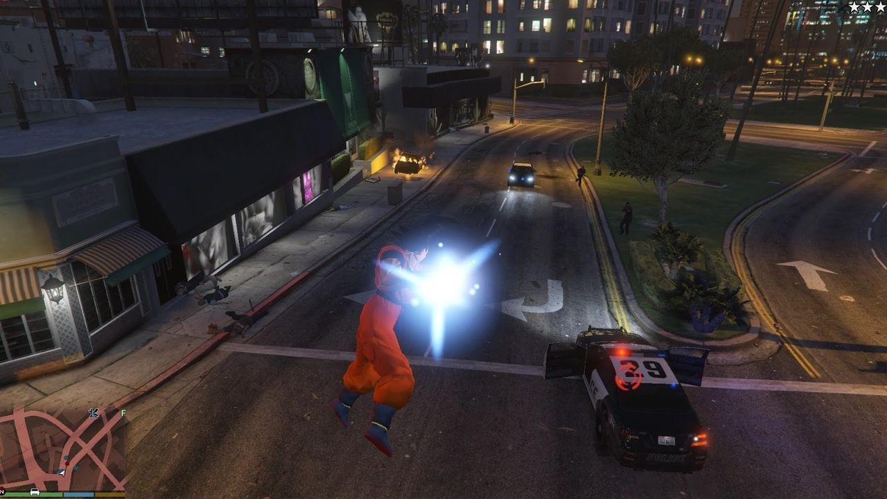 Goku da rienda suelta a sus poderes en Grand Theft Auto V gracias a un mod