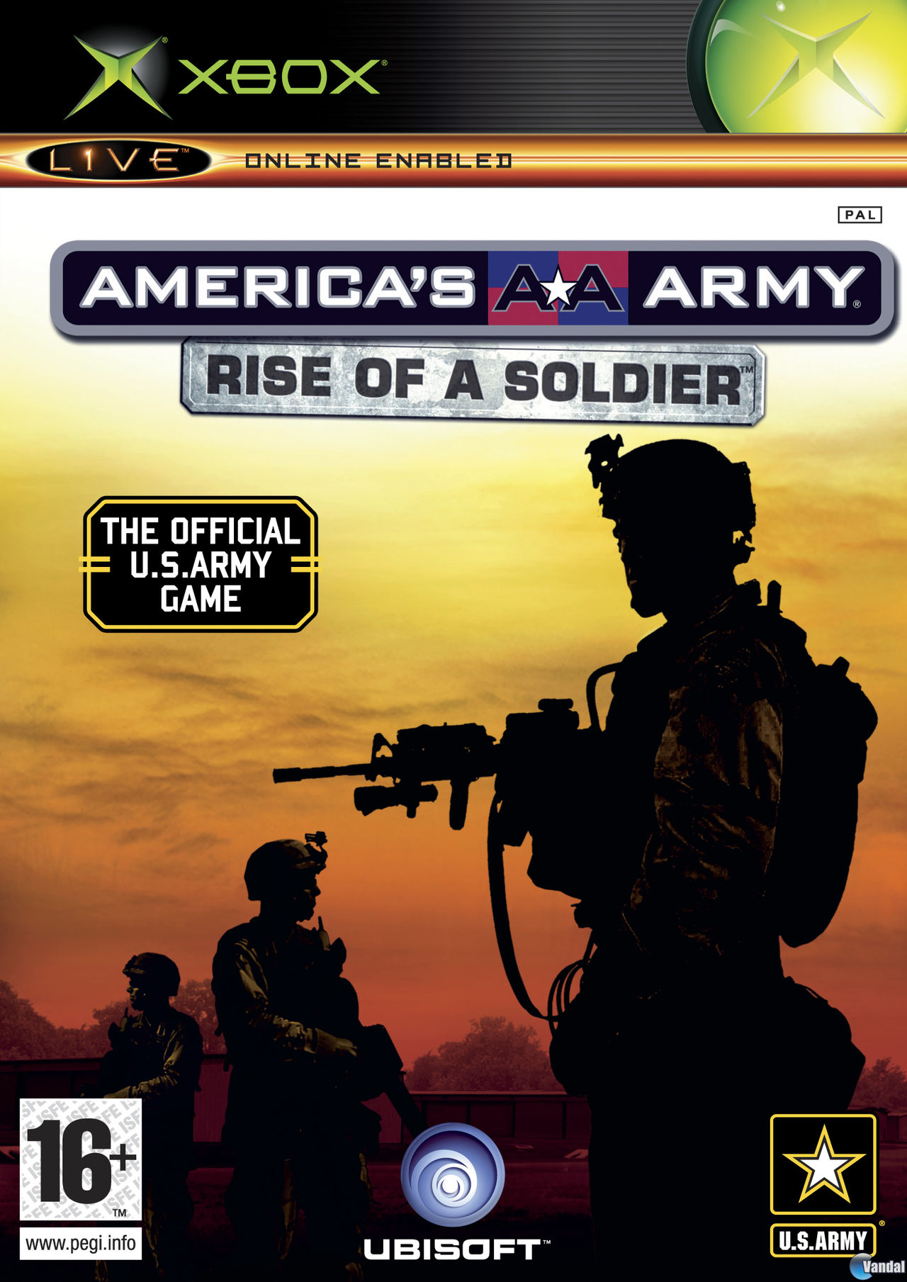 Car�tula America's Army: Rise of a Soldier Xbox