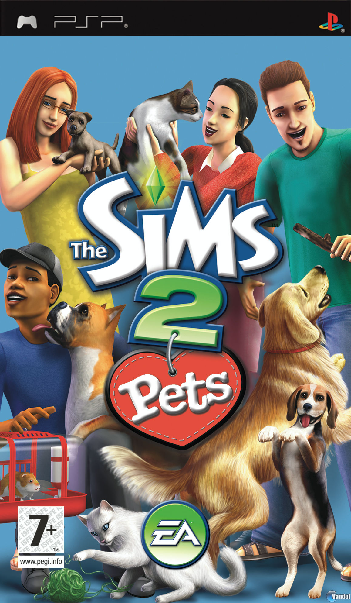 Car�tula Los Sims 2 Mascotas PSP
