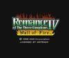 Romance of the Three Kingdoms IV: Wall of Fire CV para Wii U