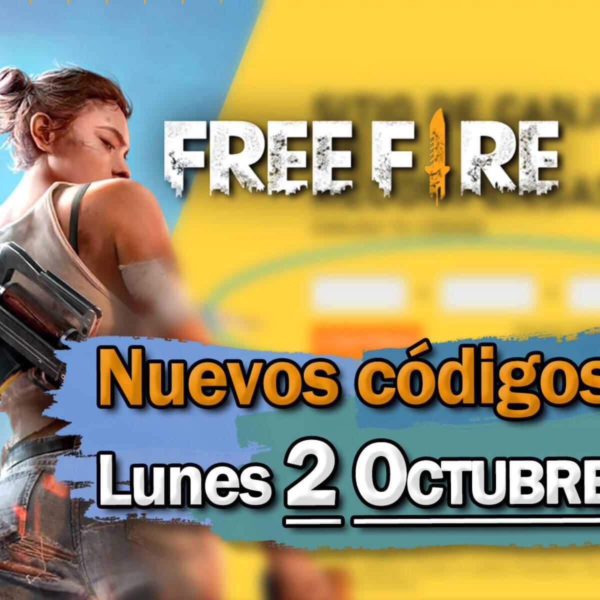 Free Fire: códigos para canjear por recompensas este 2 de octubre