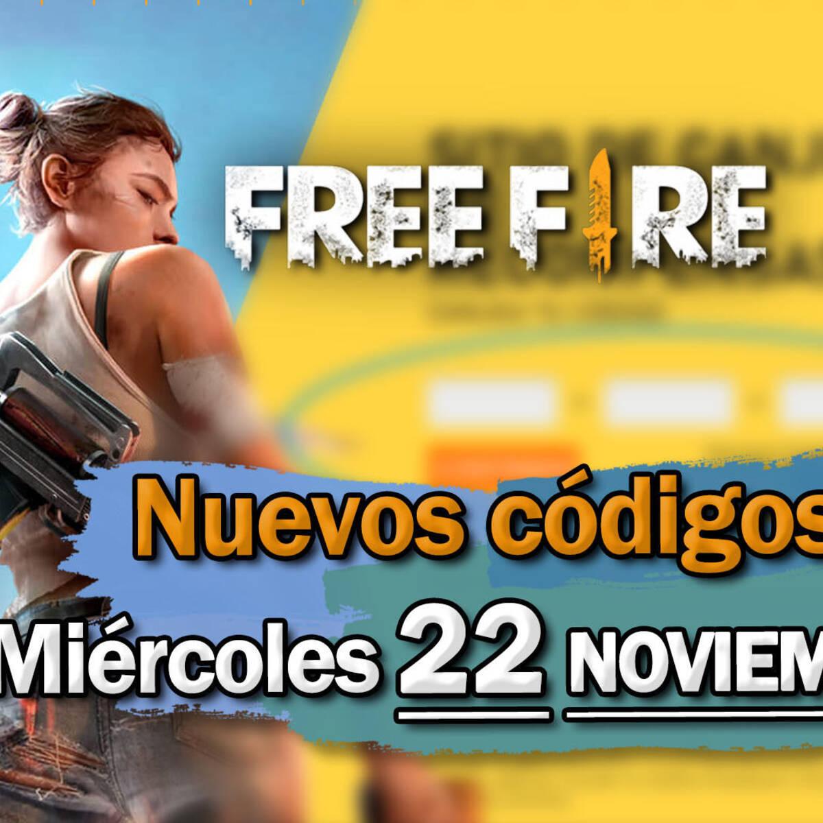 Free Fire: Códigos de recompensas para Free Fire MAX del 22 de