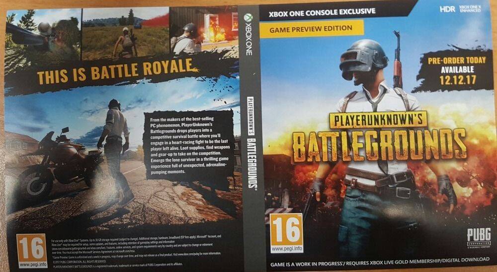 La portada de PUBG en Xbox One hace referencia a su