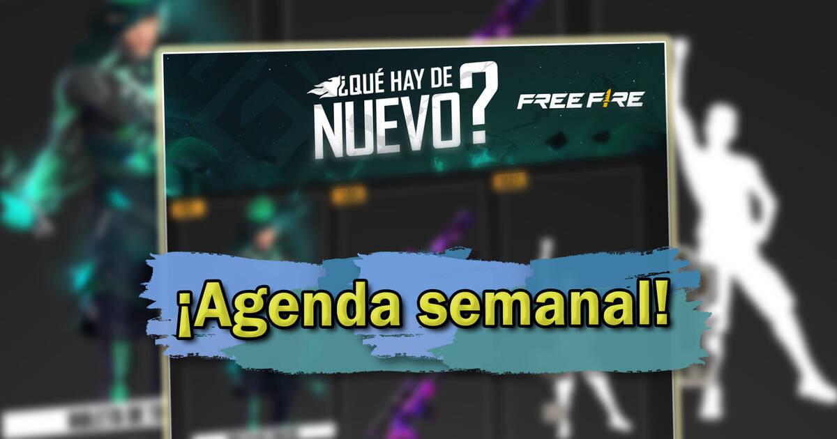 FREE FIRE Agenda semanal del 19 al 25 de abril Tokens Encantador y