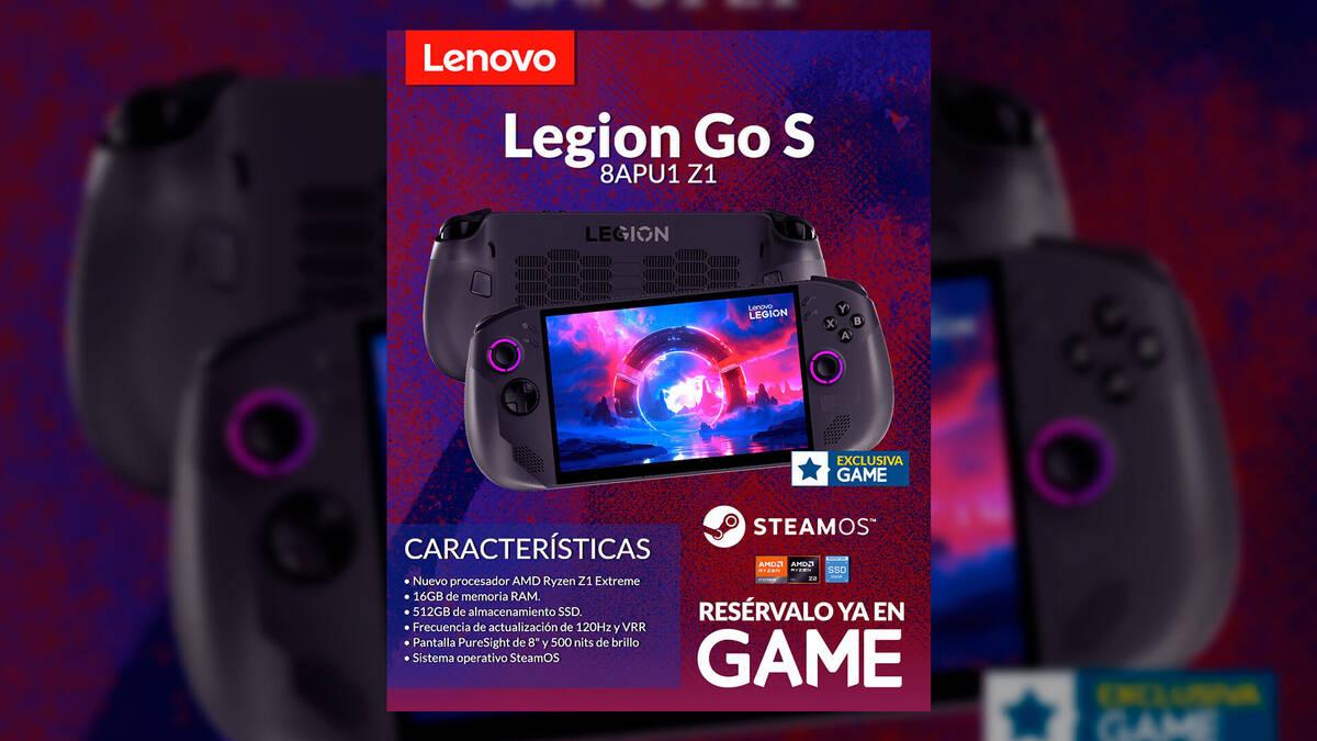 Consigue el nuevo modelo Lenovo Legion Go S exclusivo de GAME con