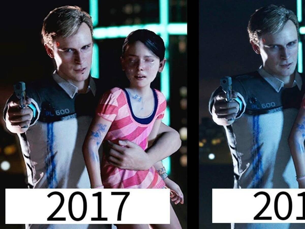 Detroit: Become Human  Diferença gráfica entre as versões da E3 2016 e do  game finalizado em 2018