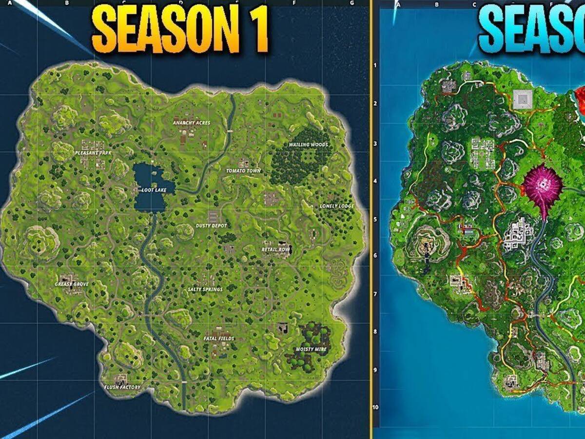 Así ha evolucionado el mapa de Fortnite en sus 9 temporadas - Vandal