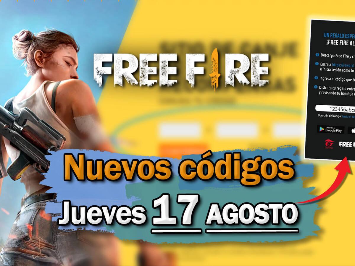 Free Fire: códigos de recompensas gratis de hoy, 17 de agosto