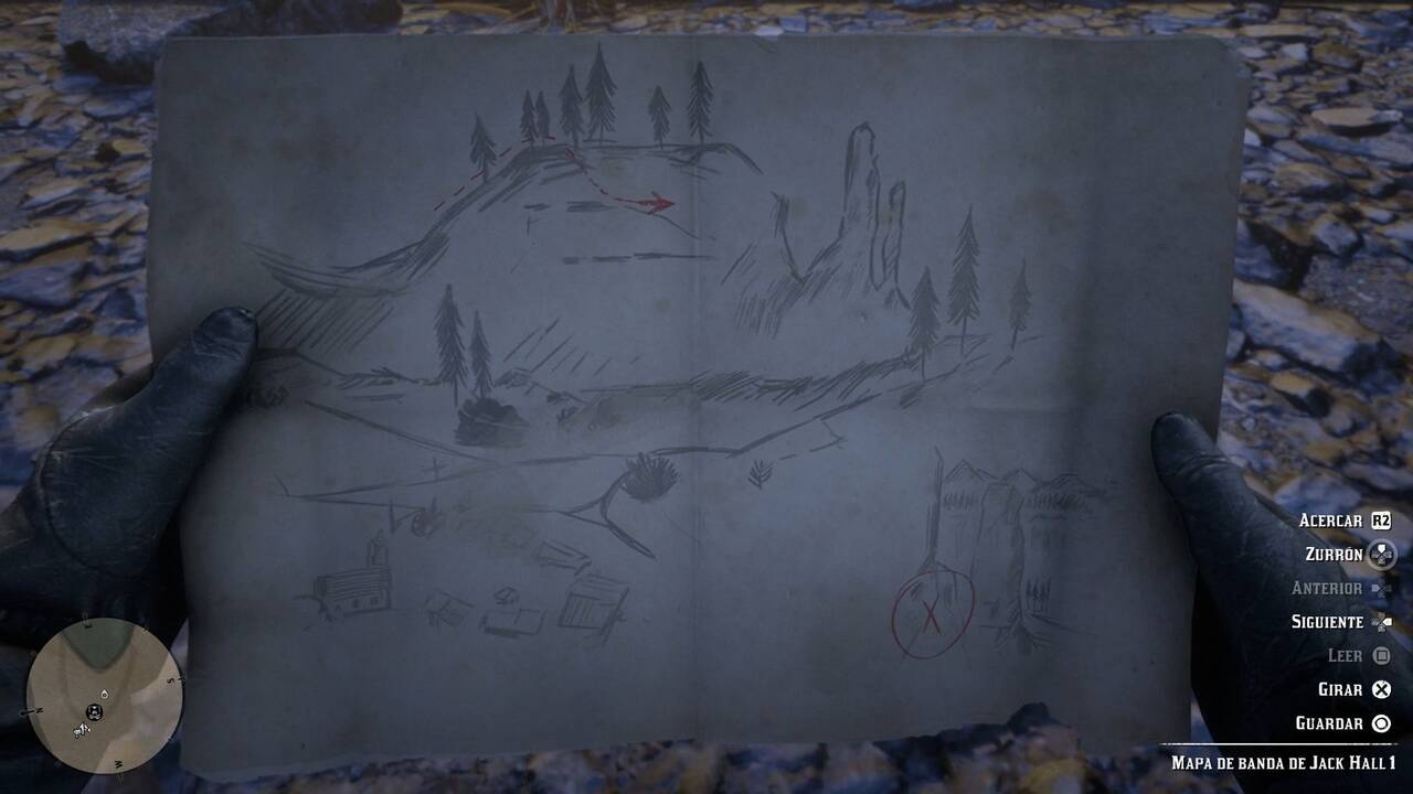 Red Dead Online Tesoro del Lago Isabella /Lake Isabella Treasure Map  Location 