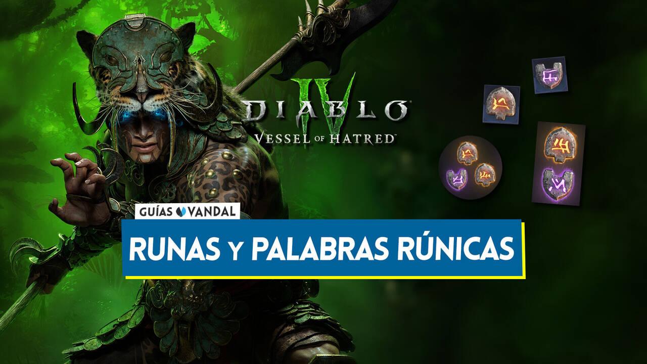 Palabras rúnicas en Diablo 4: TODAS las runas, cómo conseguirlas y efectos