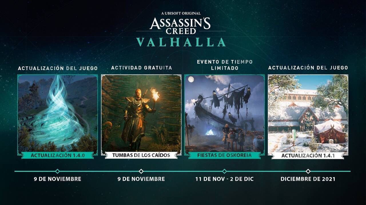 Assassin's Creed Valhalla recibirá el DLC 'Tumbas de los caídos' este
