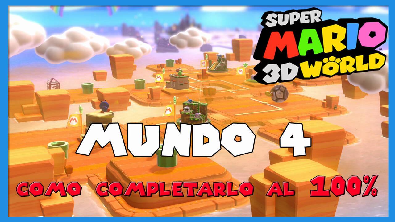 Mundo 4 en Super Mario 3D World al 100 Mundo 4 en Super Mario 3D World al 100