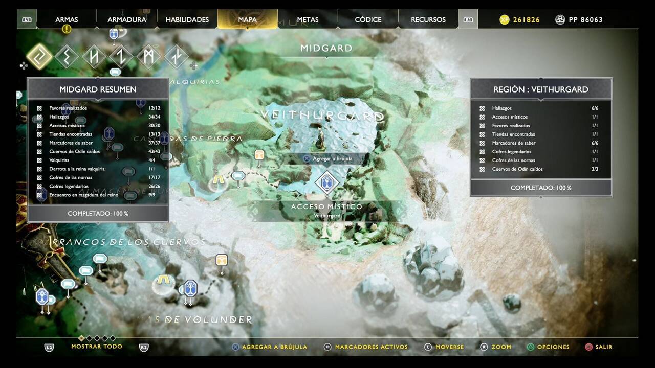 Veithurgard en God of War (PS4) TODOS los coleccionables y secretos