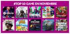 Los más vendidos de GAME en noviembre