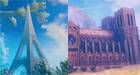 Valheim con la Torre Eiffel y Notre Dame