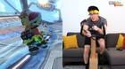Jugando a Mario Kart y Super Smash Bros. con una bicicleta estática
