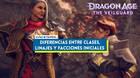 Dragon Age: The Veilguard, diferencias entre linajes, clases y facciones iniciales