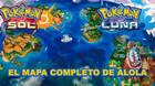 El mapa completo de Alola en Pokémon Sol y Luna