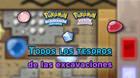 Todos los tesoros de excavaci�n en Pok�mon Diamante Brillante y Perla Reluciente