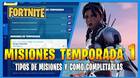 Fortnite C3 T1: TODAS las Misiones - Tipos y c�mo completarlas