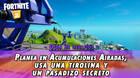Desaf�o Fortnite: monta en Acumulaciones Airadas, usa una tirolina y un pasadizo secreto - SOLUCI�N