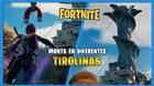 Fortnite: monta en diferentes tirolinas