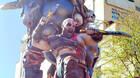 Espectacular falla de God of War en Valencia con Kratos