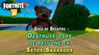 Desaf�os Fortnite: Destruye ositos de peluche en Setos Sagrados - SOLUCI�N