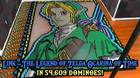 Un fan recrea al Link adulto de Zelda Ocarina of Time en 50 000 fichas de dominó