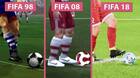 Comparan los gráficos desde FIFA 98 a FIFA 18