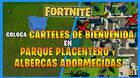 Fortnite: d�nde colocar carteles en Parque Placentero y Albercas Adormecidas