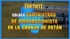 Fortnite: Coloca suministros de preparacionistas en la granja de Pat�n
