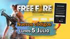 Free Fire: portada de códigos de recompensa 1 de julio 2021
