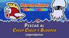 Cómo pescar al Cheep Cheep y Blooper legendarios en Paper Mario The Origami King
