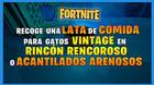 Fortnite: d�nde encontrar runa lata de comida para gatos vintage
