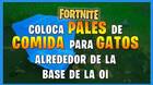 Fortnite: d�nde colocar pal�s con comida para gatos