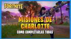 Fortnite T8: TODAS las misiones de Charlotte y cómo completarlas