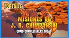 Fortnite T8: TODAS las misiones de J.B. Chimpansky y cómo completarlas
